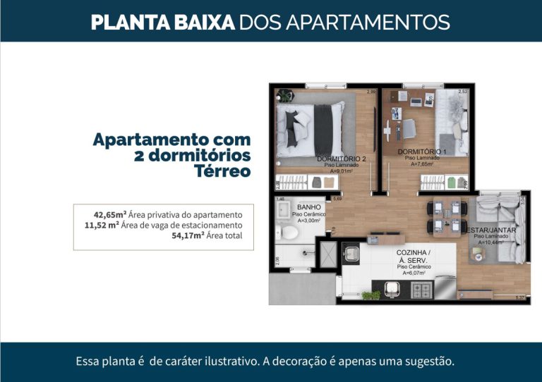 NOVO HAMBURGO – CANUDOS – APARTAMENTO NA PLANTA COM 2 DORMITÓRIOS