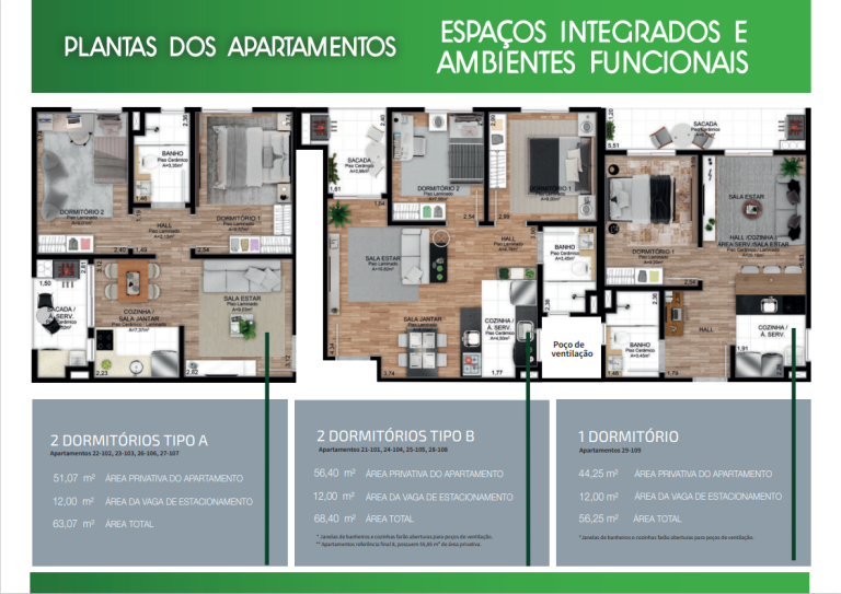 GRAVATAÍ – CADIZ – APARTAMENTO NA PLANTA COM 2 DORMITÓRIOS