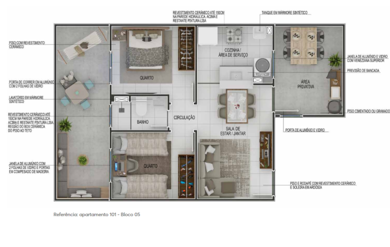 APARTAMENTO NA PLANTA EM NOVO HAMBURGO – BAIRRO RONDÔNIA – 2 DORMITÓRIOS