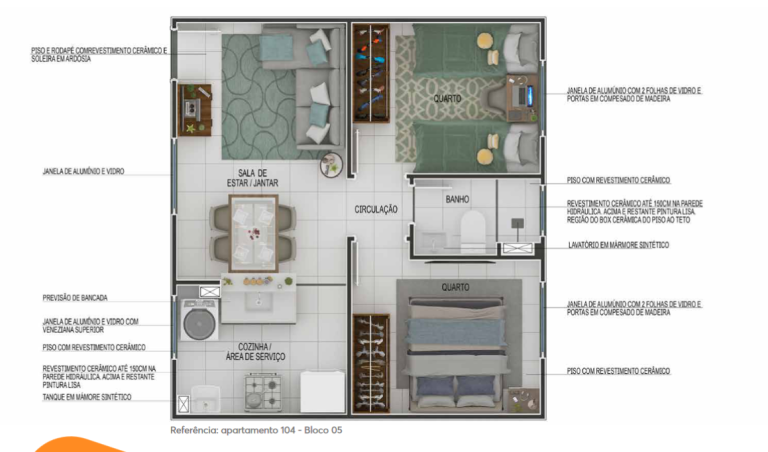 APARTAMENTO NA PLANTA EM NOVO HAMBURGO – BAIRRO RONDÔNIA – 2 DORMITÓRIOS