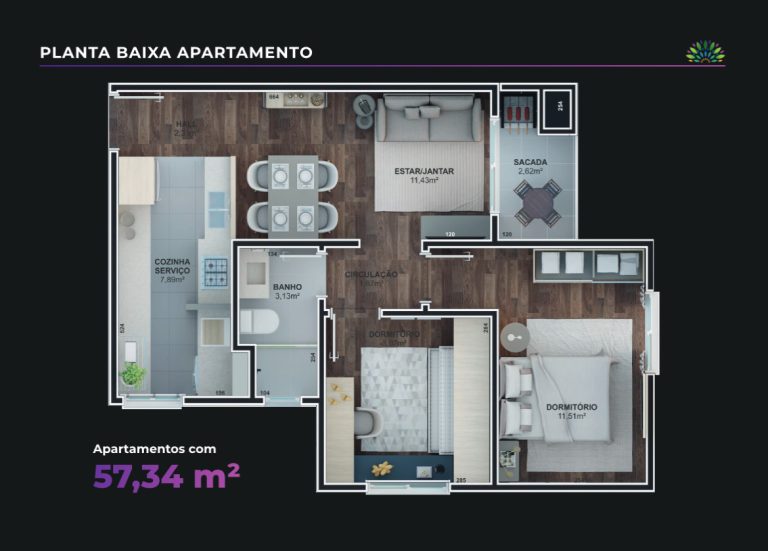 APARTAMENTO NA PLANTA EM NOVO HAMBURGO – BAIRRO PÁTRIA NOVA